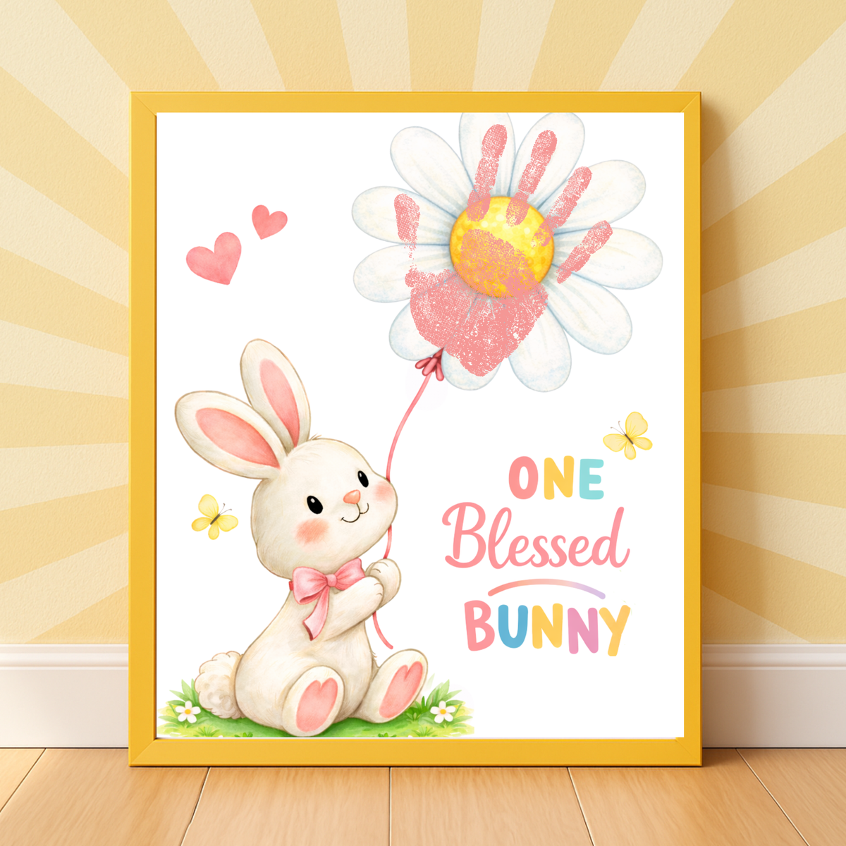 Easter Faith-Based Handprint Craft Printable | “One Blessed Bunny” Keepsake Art | Christian Easter Activity PDF