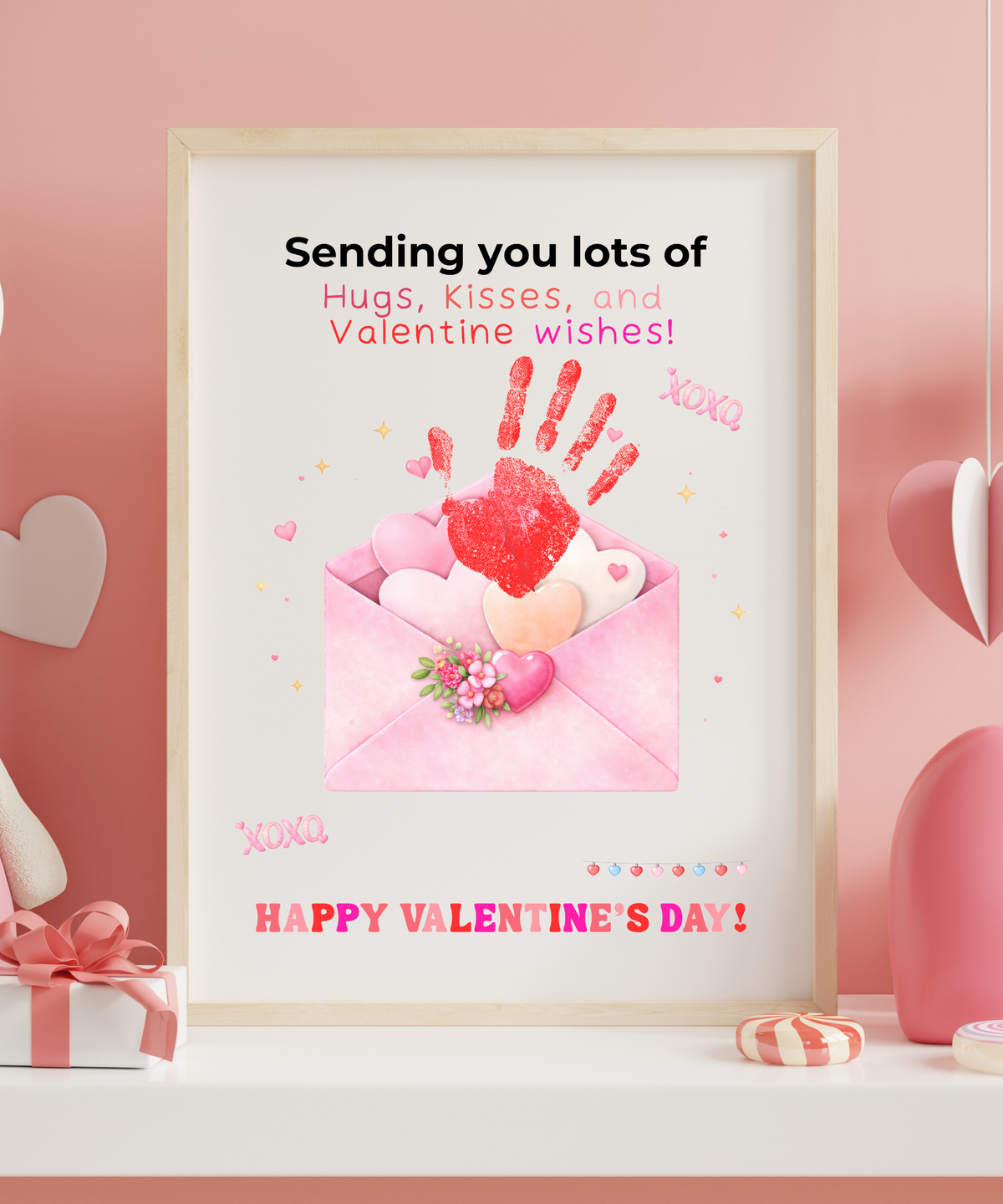 Valentine’s Day Handprint Craft Printable for Kids | Envelope Keepsake Design