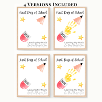 First & Last Day of School Handprint Printable for Kids | School Milestone Keepsake | Leaving My Mark One Pencil Print at a Time