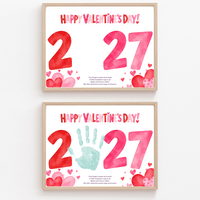 2027 Valentine Handprint Craft for Kids | Happy Valentine’s Day Keepsake | Preschool Valentine Printable