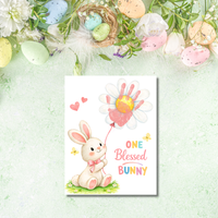 Easter Faith-Based Handprint Craft Printable | “One Blessed Bunny” Keepsake Art | Christian Easter Activity PDF