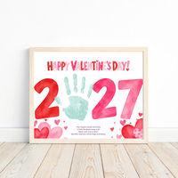 2027 Valentine Handprint Craft for Kids | Happy Valentine’s Day Keepsake | Preschool Valentine Printable