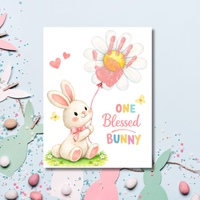 Easter Faith-Based Handprint Craft Printable | “One Blessed Bunny” Keepsake Art | Christian Easter Activity PDF
