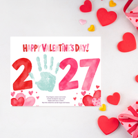 2027 Valentine Handprint Craft for Kids | Happy Valentine’s Day Keepsake | Preschool Valentine Printable