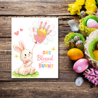 Easter Faith-Based Handprint Craft Printable | “One Blessed Bunny” Keepsake Art | Christian Easter Activity PDF