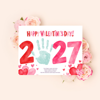 2027 Valentine Handprint Craft for Kids | Happy Valentine’s Day Keepsake | Preschool Valentine Printable