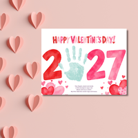 2027 Valentine Handprint Craft for Kids | Happy Valentine’s Day Keepsake | Preschool Valentine Printable