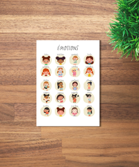 French Feelings Poster (Female) | Emotional Awareness Chart for Kids | Educational Classroom & Home Wall Art