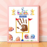 Football Championship 2026 Handprint Craft Printable for Kids | Big Game Keepsake Art | Sports-Themed PDF