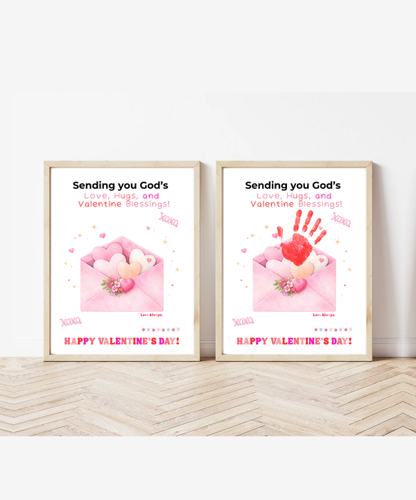 Faith-Based Valentine's Day Handprint Envelope Craft Printable for Kids