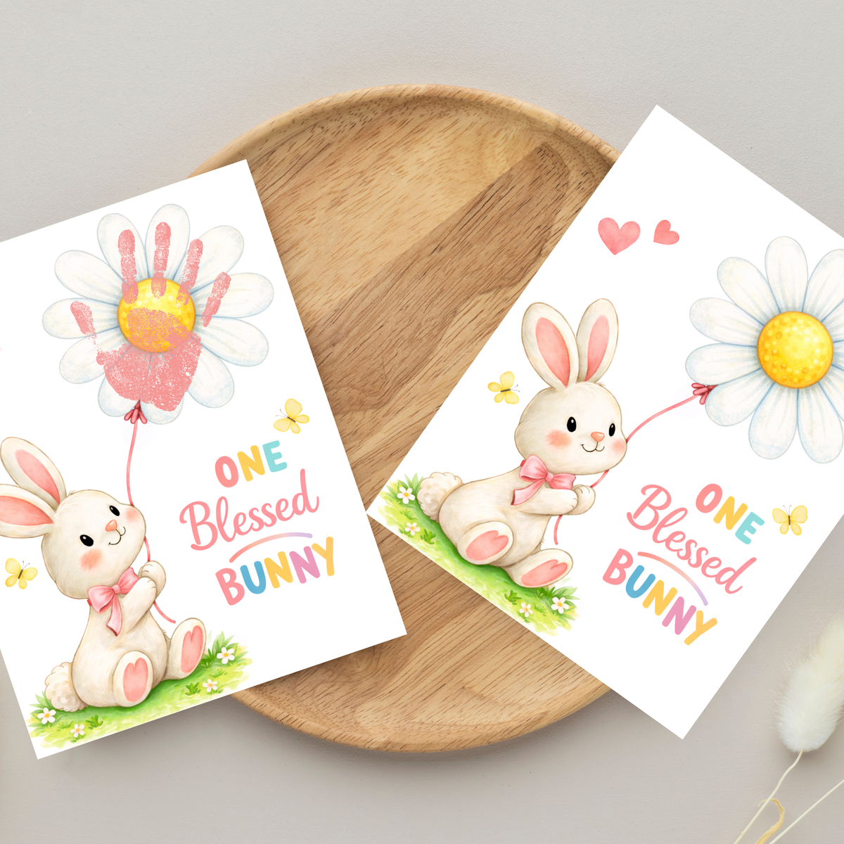 Easter Faith-Based Handprint Craft Printable | “One Blessed Bunny” Keepsake Art | Christian Easter Activity PDF