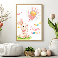 Easter Faith-Based Handprint Craft Printable | “One Blessed Bunny” Keepsake Art | Christian Easter Activity PDF