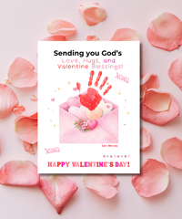 Valentine’s Day Handprint Craft Printable for Kids | Envelope Keepsake Design