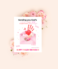 Faith-Based Valentine's Day Handprint Envelope Craft Printable for Kids