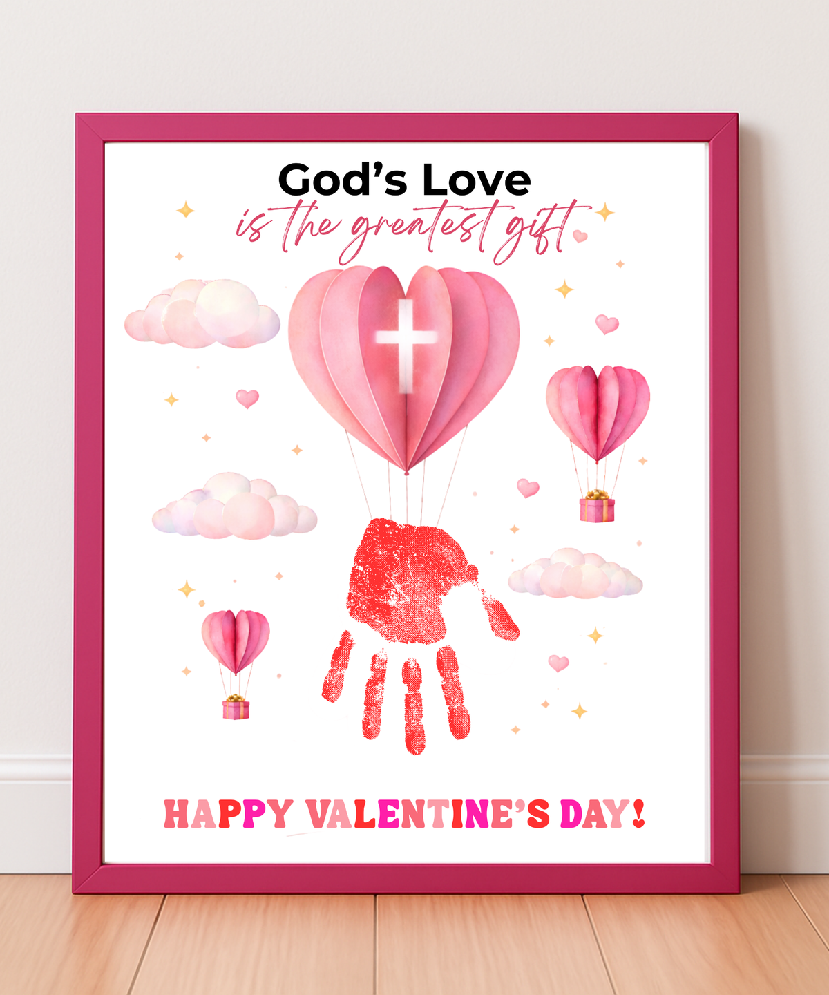 Valentine’s Day Handprint Craft Printable for Kids | Faith-Inspired Keepsake | God’s Love Is the Greatest Gift