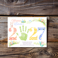 Happy Easter 2027 Poem Bunny Handprint Craft Printable | Easter Bunny Keepsake | Preschool Easter Activity | Spring Classroom Craft | Easter Handprint Art