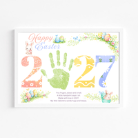 Happy Easter 2027 Poem Bunny Handprint Craft Printable | Easter Bunny Keepsake | Preschool Easter Activity | Spring Classroom Craft | Easter Handprint Art