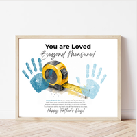 Father’s Day Handprint Craft Printable | You Are Loved Beyond Measure | Measuring Tape Keepsake Gift from Kids | DIY Dad Gift