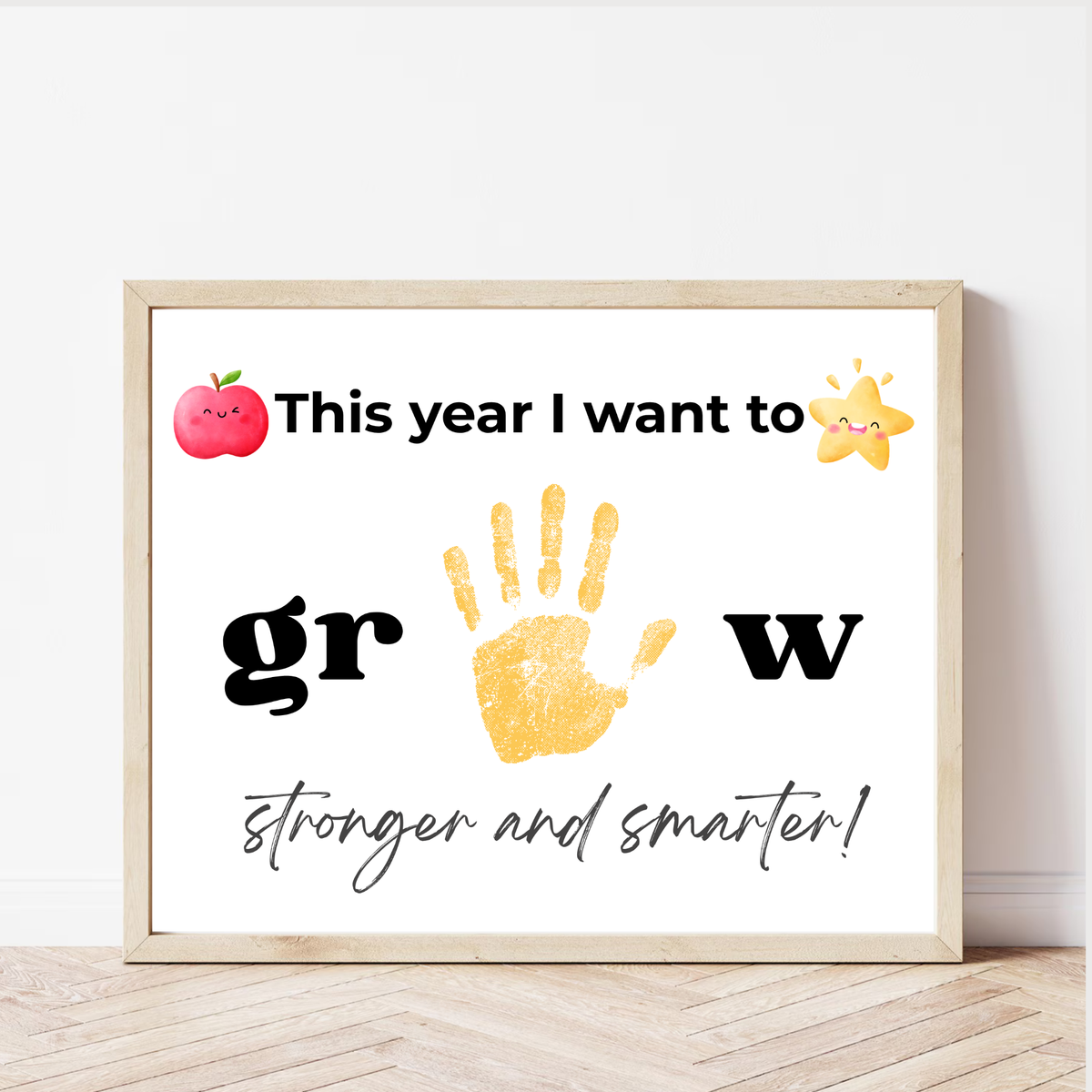 First Day of School Handprint Craft Printable | “This Year I Want to Grow” Keepsake | Back to School Activity for Kids | Preschool Kindergarten Craft