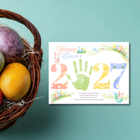Happy Easter 2027 Poem Bunny Handprint Craft Printable | Easter Bunny Keepsake | Preschool Easter Activity | Spring Classroom Craft | Easter Handprint Art