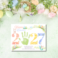 Happy Easter 2027 Poem Bunny Handprint Craft Printable | Easter Bunny Keepsake | Preschool Easter Activity | Spring Classroom Craft | Easter Handprint Art