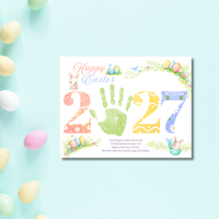 Happy Easter 2027 Poem Bunny Handprint Craft Printable | Easter Bunny Keepsake | Preschool Easter Activity | Spring Classroom Craft | Easter Handprint Art