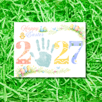 Happy Easter 2027 Handprint Craft Printable | Easter 2027 Keepsake | Preschool Easter Activity | Spring Classroom Craft | Easter Handprint Art