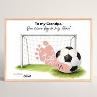 Soccer Grandpa Footprint Craft Printable, To My Grandpa You Score Big in My Heart, Grandpa Soccer Keepsake Gift, Sports Grandpa Gift from Kids