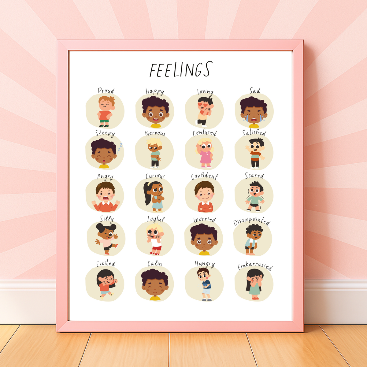 Feelings & Calming Techniques Digital Print Set of 2 | SEL Classroom Wall Art Printable | Social Emotional Learning Calm Down Corner | Instant Download Bundle