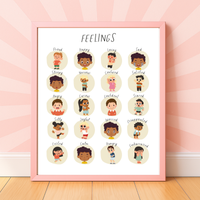 Feelings & Calming Techniques Digital Print Set of 2 | SEL Classroom Wall Art Printable | Social Emotional Learning Calm Down Corner | Instant Download Bundle