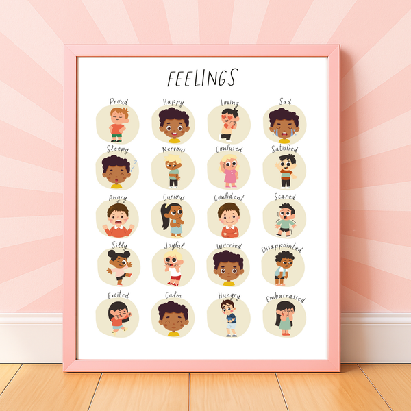 Feelings & Calming Techniques Digital Print Set of 2 | SEL Classroom Wall Art Printable | Social Emotional Learning Calm Down Corner | Instant Download Bundle