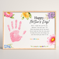Mother’s Day Handprint Craft Printable | Happy Mother’s Day Keepsake Gift from Kids | Preschool DIY Handprint Art | Floral Mom Gift PDF