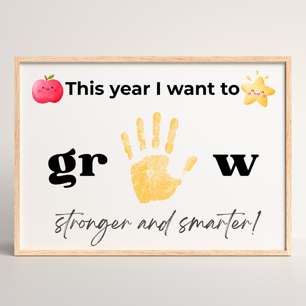 First Day of School Handprint Craft Printable | “This Year I Want to Grow” Keepsake | Back to School Activity for Kids | Preschool Kindergarten Craft