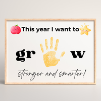 First Day of School Handprint Craft Printable | “This Year I Want to Grow” Keepsake | Back to School Activity for Kids | Preschool Kindergarten Craft