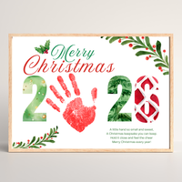 Merry Christmas 2026 Handprint Craft Printable | Christmas 2026 Keepsake | Preschool Christmas Activity | Holiday Classroom Craft | Christmas Handprint Art