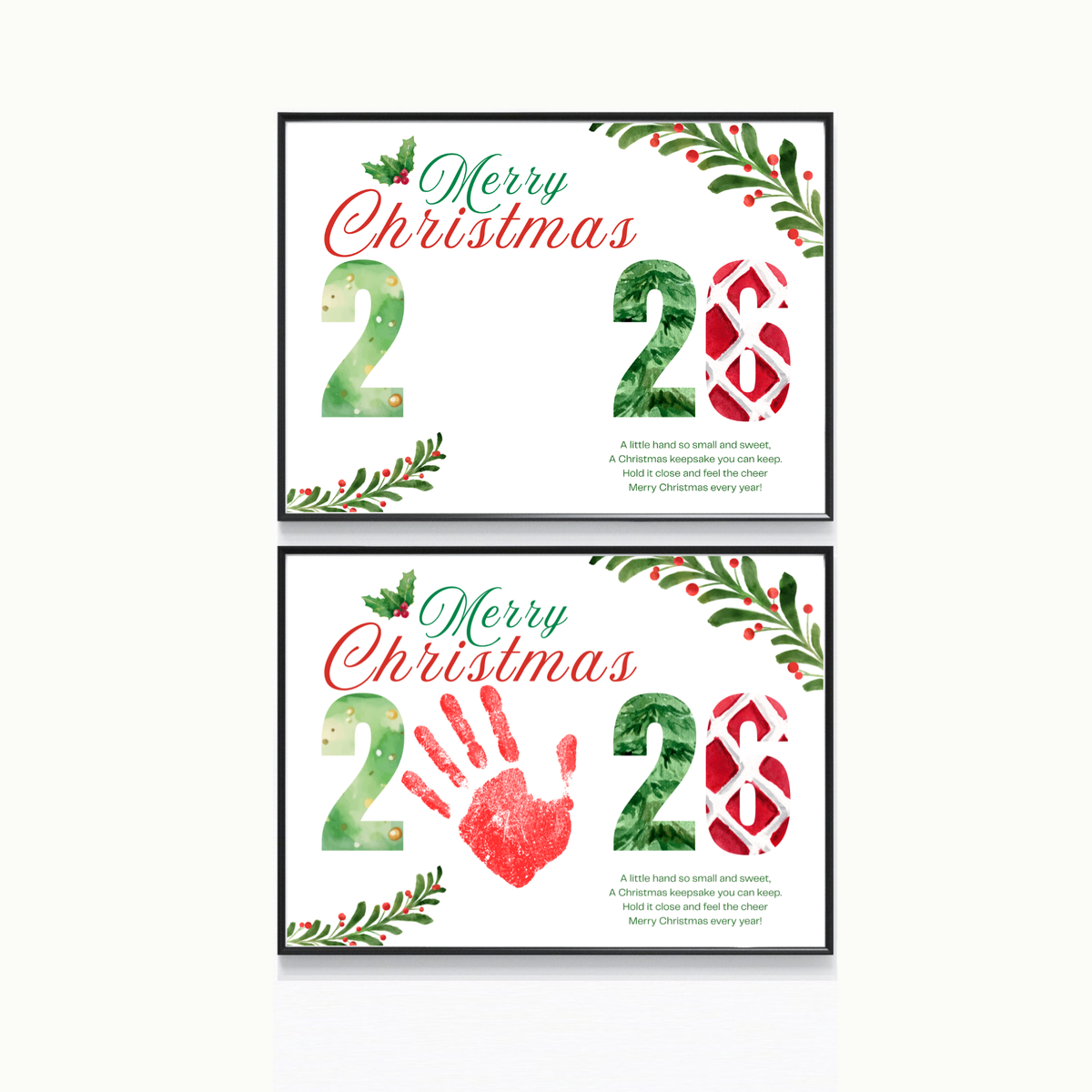 Merry Christmas 2026 Handprint Craft Printable | Christmas 2026 Keepsake | Preschool Christmas Activity | Holiday Classroom Craft | Christmas Handprint Art