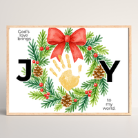 God's Love Brings Joy Handprint Craft Printable | Christian Christmas Handprint Keepsake | Faith-Based Christmas Activity | Preschool Holiday Craft