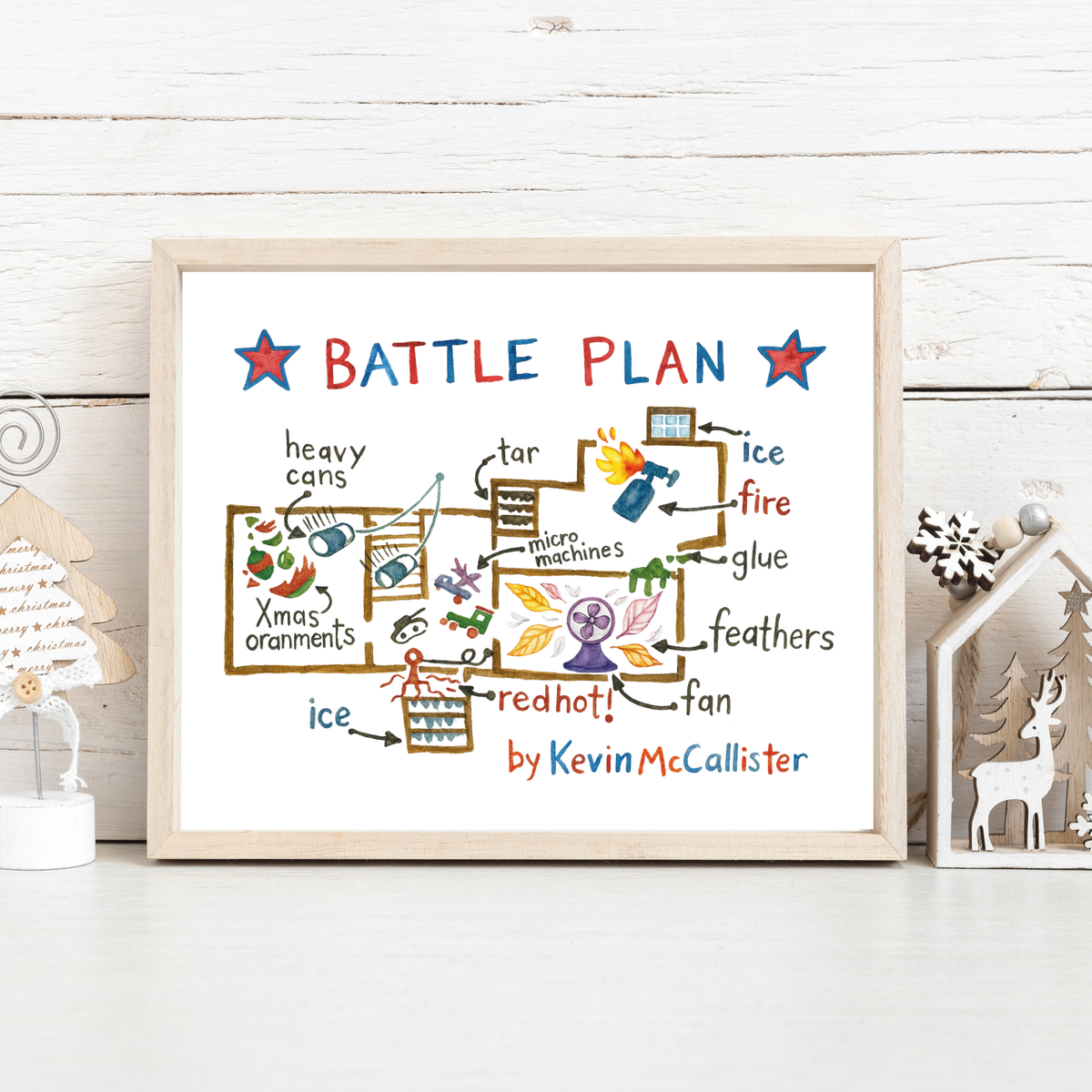 Home Alone Battle Plan Printable Christmas Wall Art