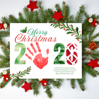 Merry Christmas 2026 Handprint Craft Printable | Christmas 2026 Keepsake | Preschool Christmas Activity | Holiday Classroom Craft | Christmas Handprint Art