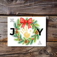 God's Love Brings Joy Handprint Craft Printable | Christian Christmas Handprint Keepsake | Faith-Based Christmas Activity | Preschool Holiday Craft
