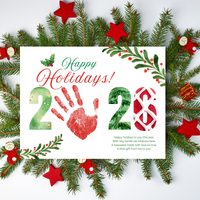 Happy Holidays 2026 Handprint Craft Printable | Holiday 2026 Keepsake | Preschool Holiday Activity | Winter Classroom Craft | Christmas Handprint Art