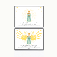 Angel Wings Handprint Craft Printable | Christian Christmas Handprint Keepsake | Faith-Based Angel Craft | Sunday School Christmas Activity