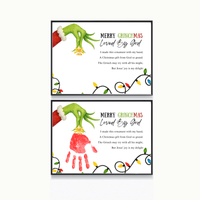 Christian Grinchmas Handprint Craft Printable | Loved by God Christmas Keepsake | Jesus Christmas Activity for Kids