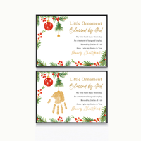Little Ornament Blessed by God Handprint Craft Printable | Christian Christmas Ornament Poem Keepsake | Faith-Based Christmas Craft for Kids | Preschool Holiday Activity