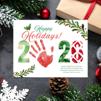 Happy Holidays 2026 Handprint Craft Printable | Holiday 2026 Keepsake | Preschool Holiday Activity | Winter Classroom Craft | Christmas Handprint Art