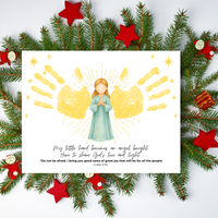 Angel Wings Handprint Craft Printable | Christian Christmas Handprint Keepsake | Faith-Based Angel Craft | Sunday School Christmas Activity