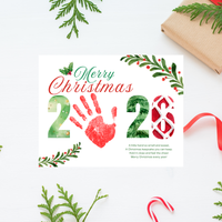 Merry Christmas 2026 Handprint Craft Printable | Christmas 2026 Keepsake | Preschool Christmas Activity | Holiday Classroom Craft | Christmas Handprint Art