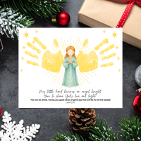 Angel Wings Handprint Craft Printable | Christian Christmas Handprint Keepsake | Faith-Based Angel Craft | Sunday School Christmas Activity