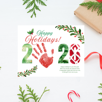 Happy Holidays 2026 Handprint Craft Printable | Holiday 2026 Keepsake | Preschool Holiday Activity | Winter Classroom Craft | Christmas Handprint Art