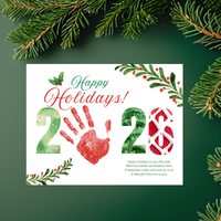 Happy Holidays 2026 Handprint Craft Printable | Holiday 2026 Keepsake | Preschool Holiday Activity | Winter Classroom Craft | Christmas Handprint Art